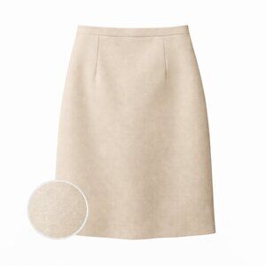 CARVEN Beige Linen Mini Skirt | Size 42 | Fully Lined | French Designer